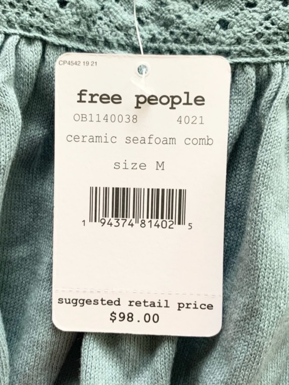 Free People Prairie Days Blouse Top Medium NWT - Picture 3 of 8